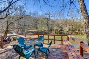 Riverfront Helen Cabin with Hot Tub and Deck!